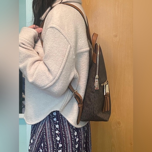 Michael Kors Rhea Medium Slim Logo Backpack - Picture 7 of 16